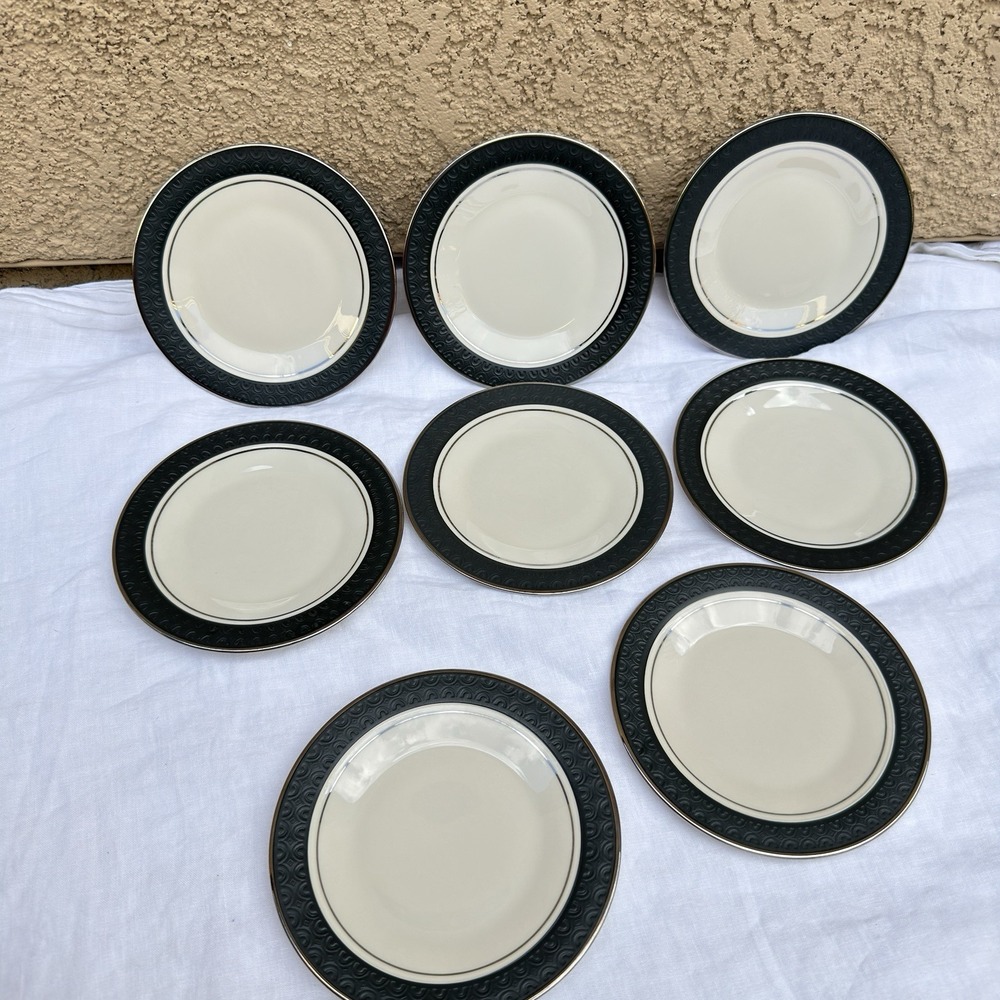 Franciscan Masterpiece Midnight Mist Set Of 8 Bread Plates 6  1/4"